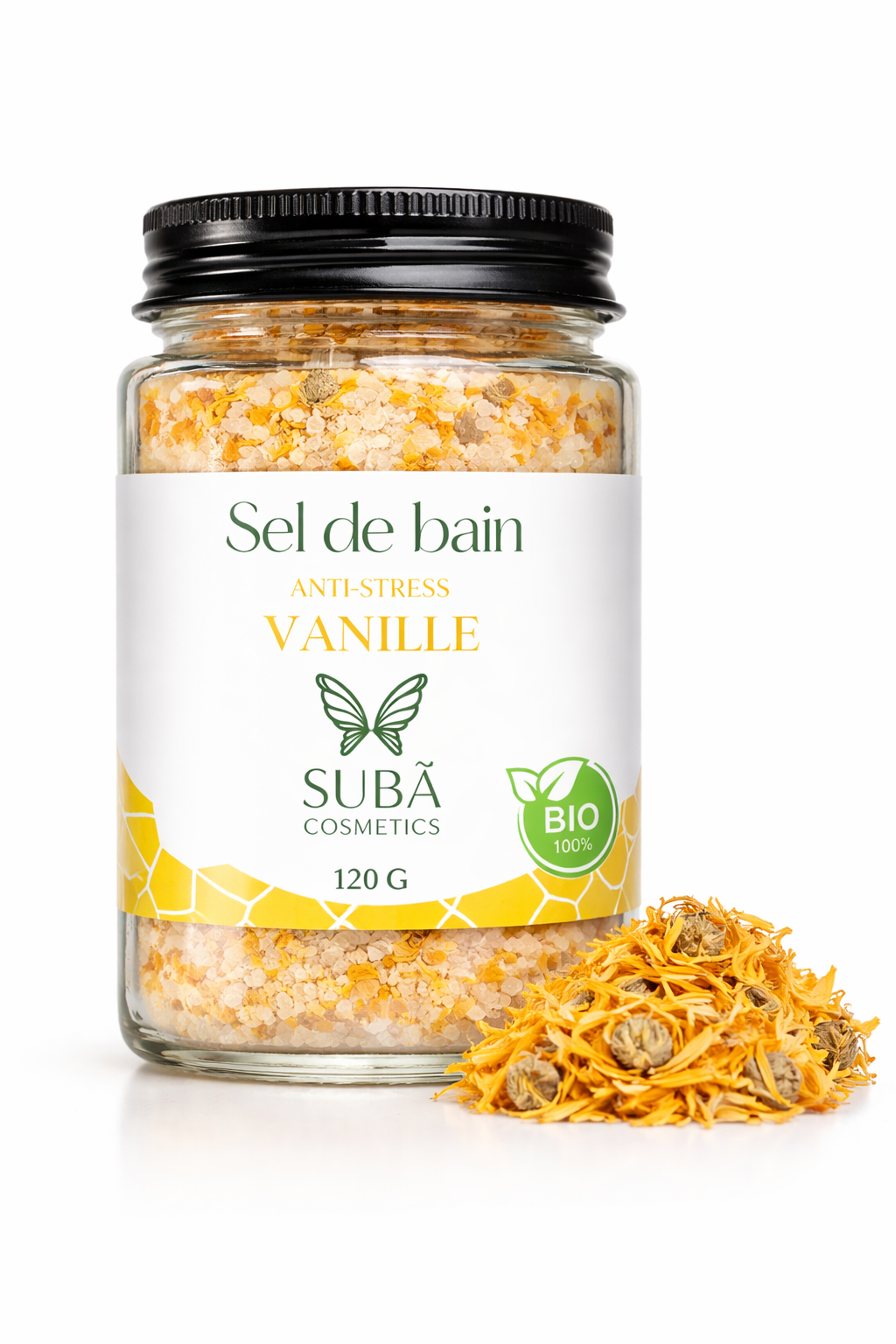 Sels de bain à la vanille