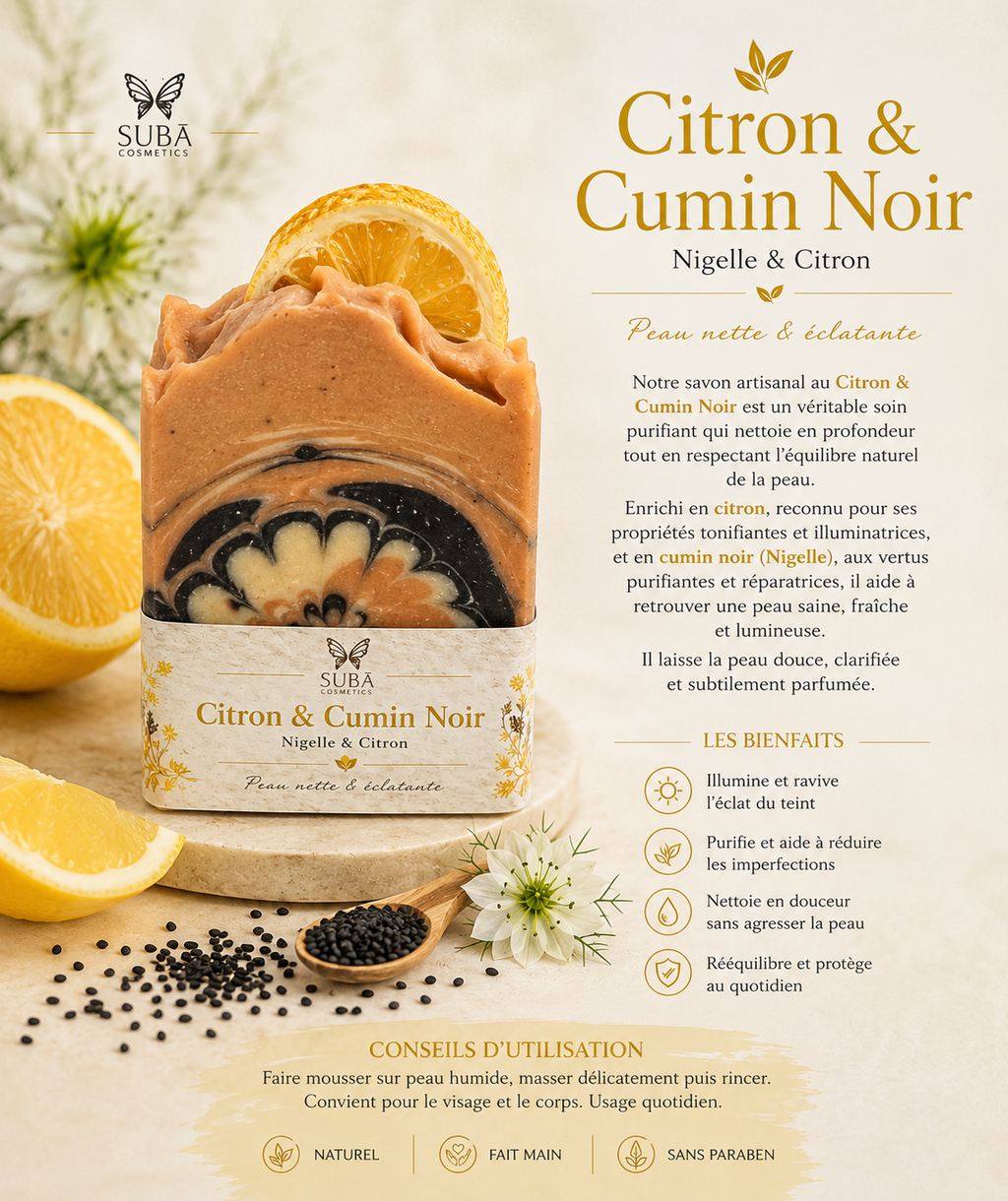 Savon Citron - Cumin noir