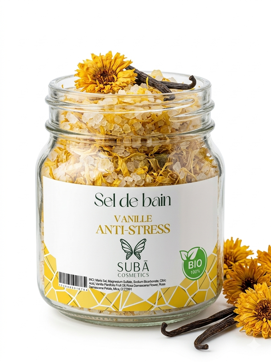 Sels de bain à la vanille